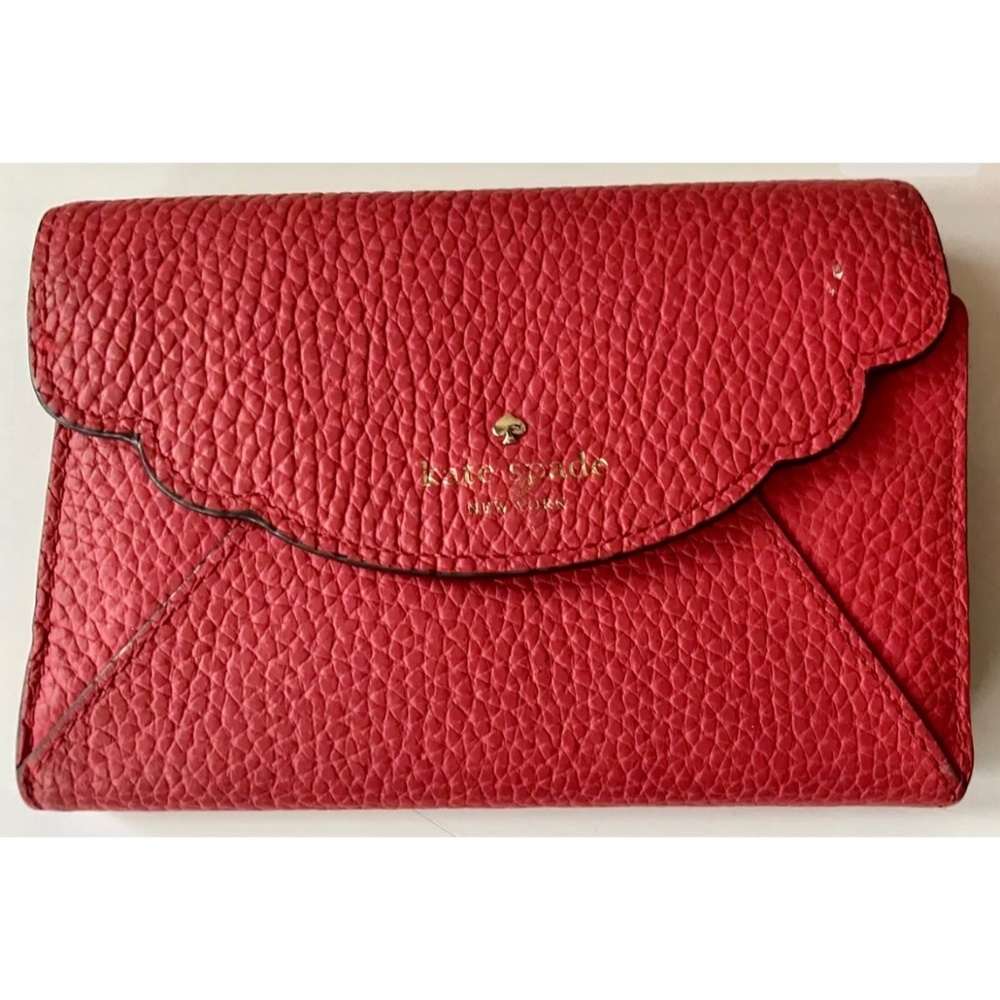 Kate Spade cameron street annabella wallet Card Case Holder  Preowned Red